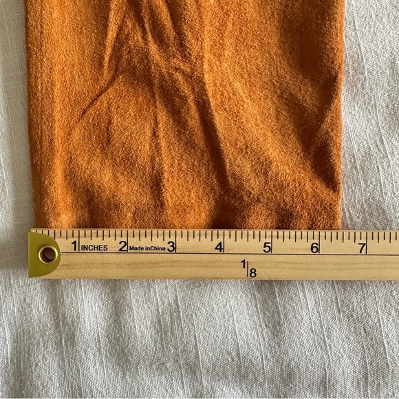 Vintage Design Assets Pants Womens 12 Suede Leather Straight Lined 90s Western - Picture 6 of 14